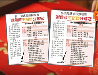 新山福建会馆撰联赛-谢莱莱王祺齐分夺冠